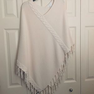 VINTAGE Pierre Cardin Knit Fringe Sweater Poncho